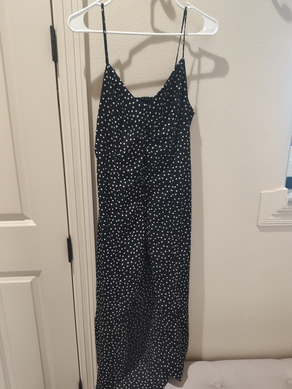 Sienna Sky Black and White Polka Dot Slip Dress Size M